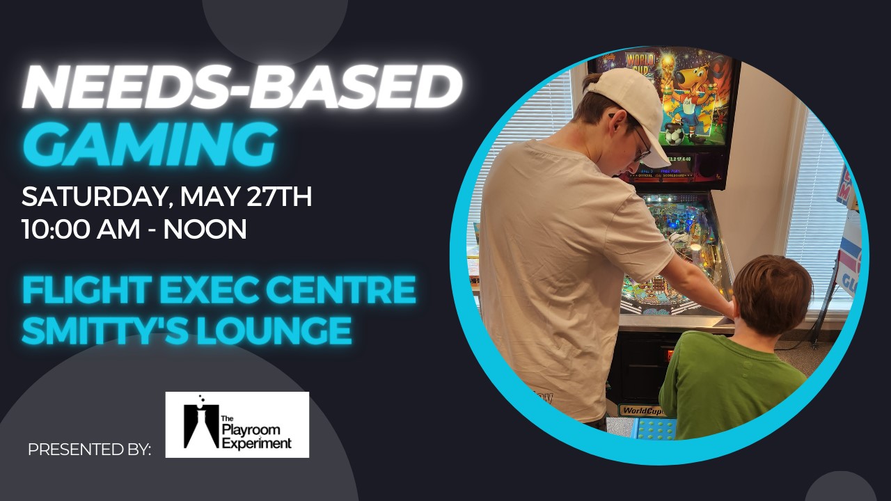 Needs Based Gaming Needs based Gaming Sat May 27 10 am to 12 noon Smitty's Lounge
