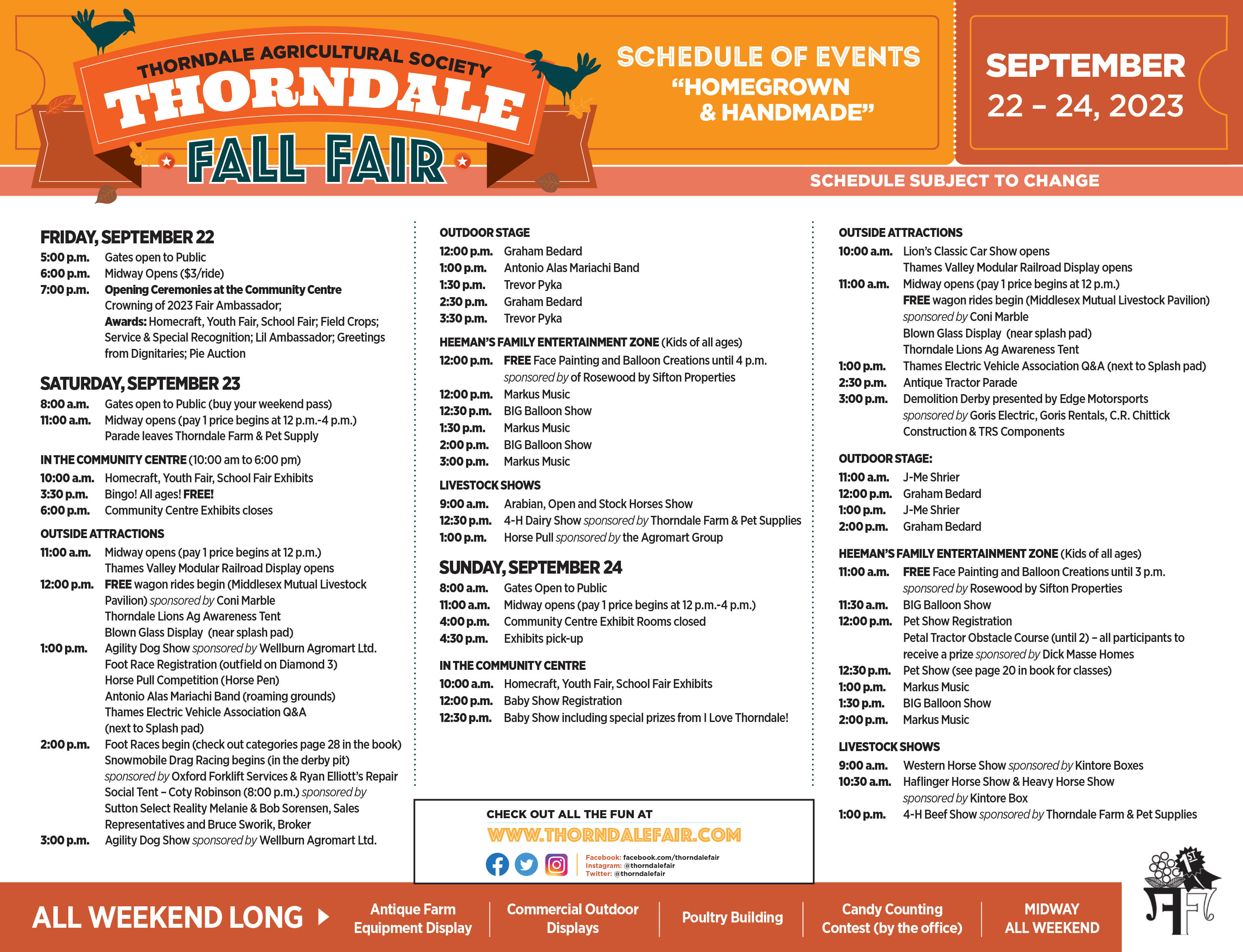 Thorndale Fair Schedule